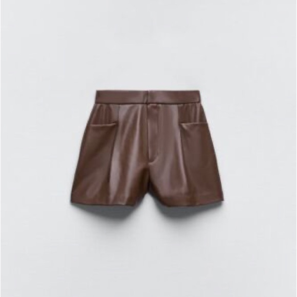 Zara Faux Leather Shorts NWOT